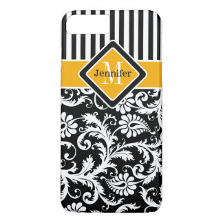 iPhone 7 Case | Damask, Stripes | Yellow 2