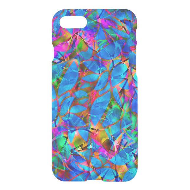 iPhone 7 Case Floral Abstract Stained Glass (Back)