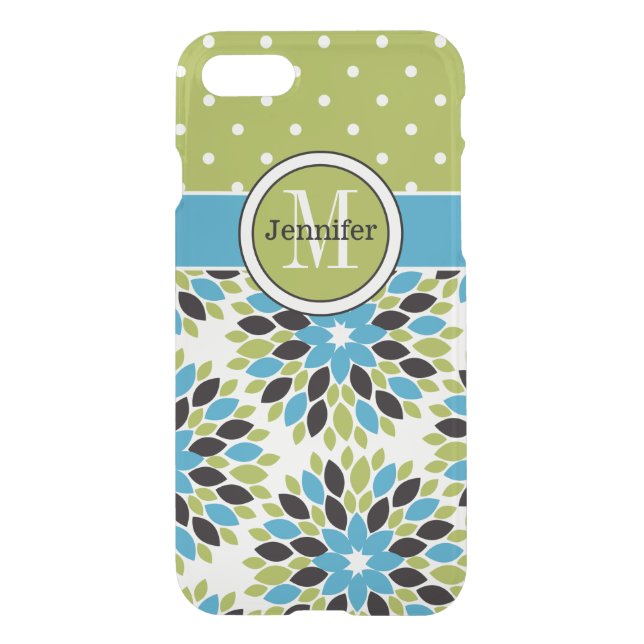 iPhone 7 Case | Monogram, Floral, Polka Dots 2 (Back)