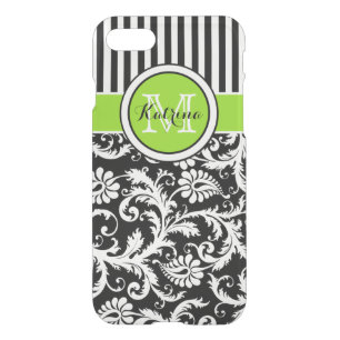 iPhone 7 Case Monogrammed Lime, Black, White