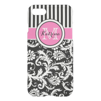 iPhone 7 Case | Monogrammed Pink, Black, White