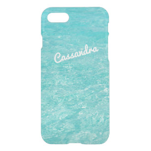 iPhone 7 Case Personalized Clear Blue Water