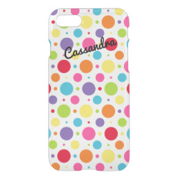 iPhone 7 Case | Personalized Rainbow Polka Dots