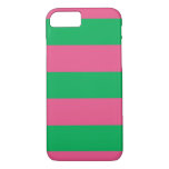 iPhone 7 Case Striped Pink &amp; Green