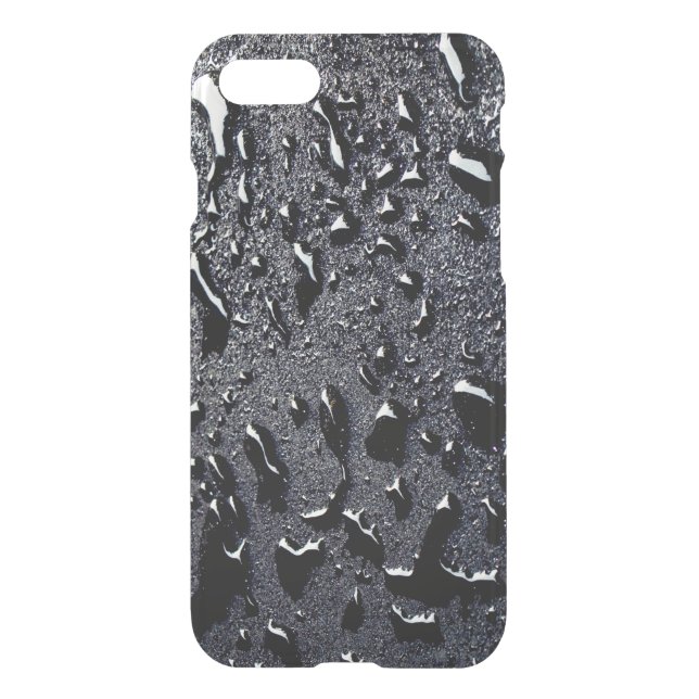 iPhone 7 Case | Water Drops on Black Surface (Back)