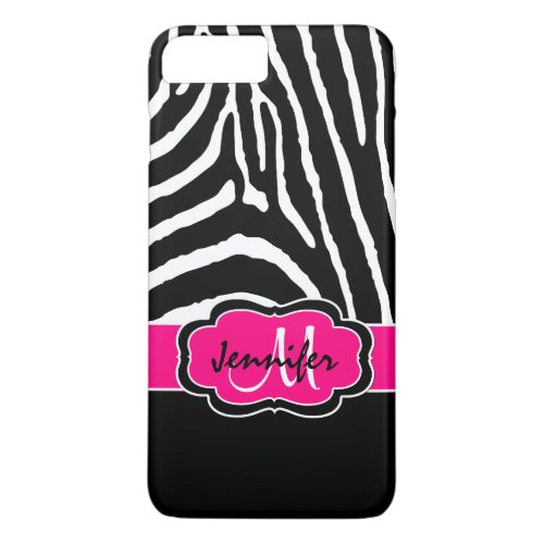 iPhone 7 Case  Zebra Stripes  Fuchsia