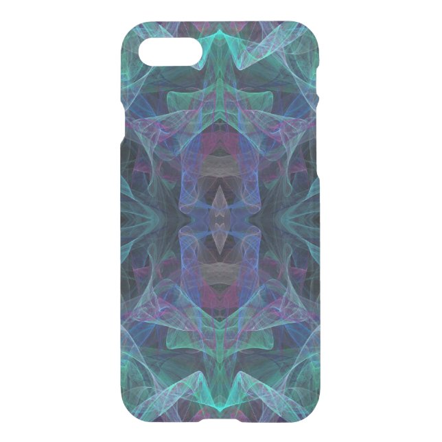 iPhone 7 Clearly Deflector Case Abstract Fractal (Back)