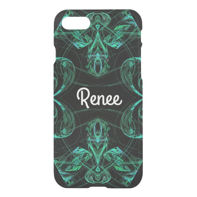 iPhone 7 Clearly Deflector Case Abstract Fractal (Back)