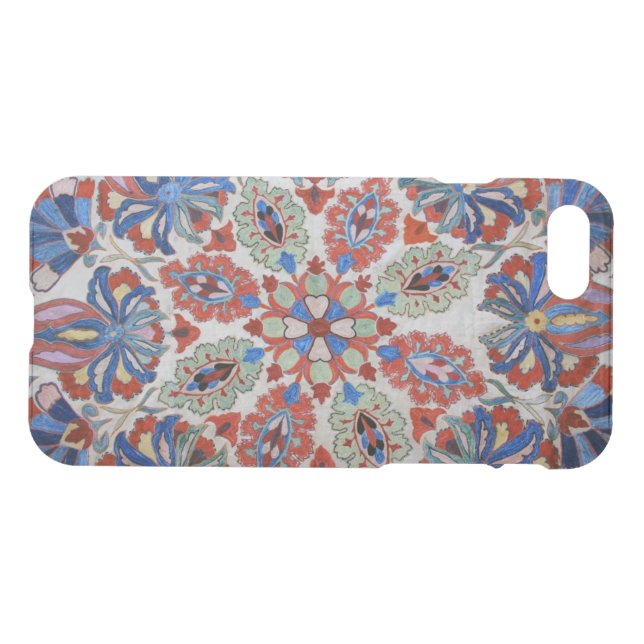 iPhone 7 Clearly Deflector Case Floral Tapestry (Back Horizontal)