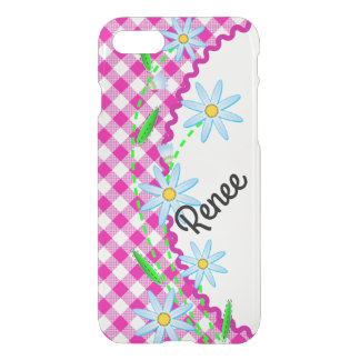 iPhone 7 Clearly Deflector Case Pink Gingham