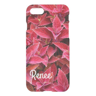 iPhone 7 Clearly Deflector Case Red Coleus Leafy