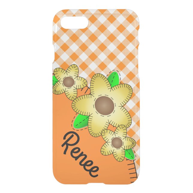 iPhone 7 Clearly Deflector Case Yellow Flowers (Back)
