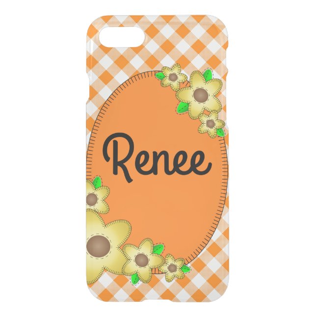 iPhone 7 Clearly Deflector Case Yellow Flowers (Back)
