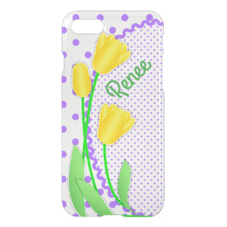 iPhone 7 Clearly Deflector Case  Yellow Tulips
