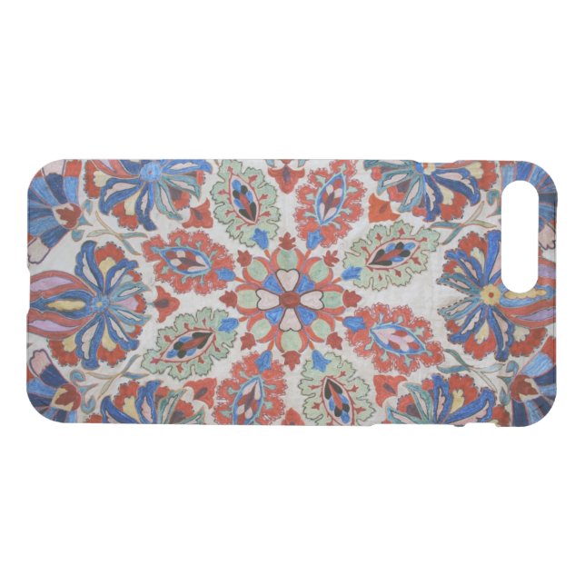 iPhone 7 Clearly Plus Deflector Case Floral Tapest (Back Horizontal)
