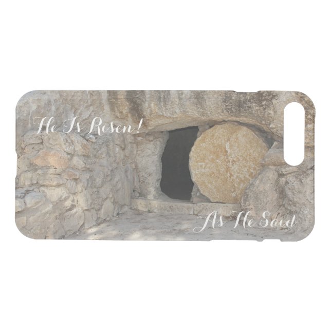 iPhone 7 Clearly Plus Deflector Case Jesus Grave (Back Horizontal)