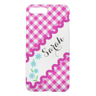iPhone 7 Clearly Plus Deflector Case Pink Gingham