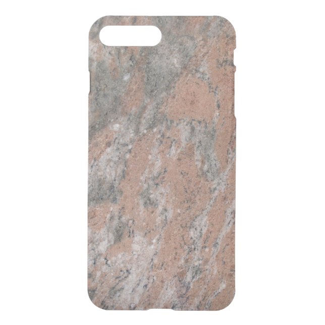 iPhone 7 Clearly Plus Deflector Case Pink Marbled (Back)
