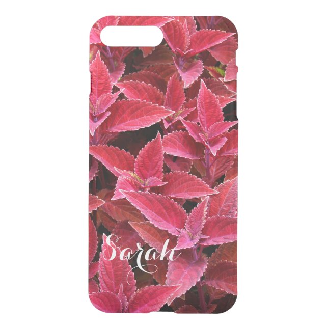 iPhone 7 Clearly Plus Deflector Case Red Coleus (Back)