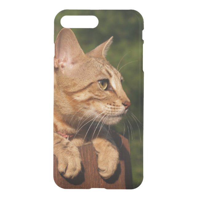 iPhone 7 Clearly Plus Deflector Case Savannah Cat (Back)