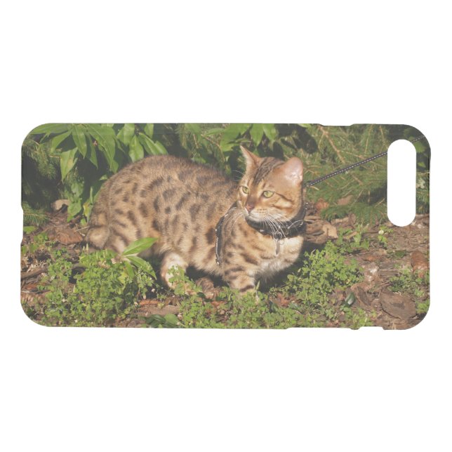 iPhone 7 Clearly Plus Deflector Case Savannah Cat (Back Horizontal)