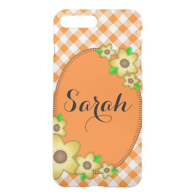 iPhone 7 Clearly Plus Deflector Case Yellow Flower (Back)