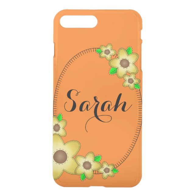 iPhone 7 Clearly Plus Deflector Case Yellow Flower (Back)