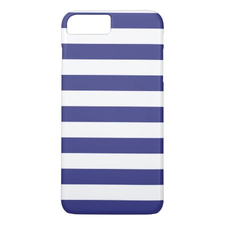 Iphone 7 Plus Case - Royal Blue Bold Stripes