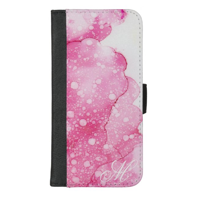 IPhone 8/7 Plus Wallet Case "Pink White"  (Front)