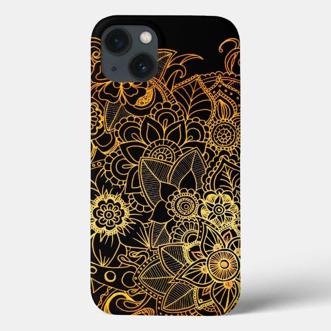 iPhone 8/7 T. Xtreme Case Floral Doodle Gold G523 (Back)