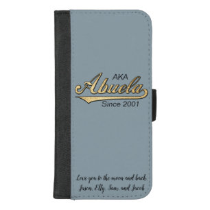 IPhone 8/7 Wallet Case "Abuela/Gold" Personalize