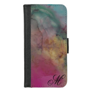 IPhone 8/7 Wallet Case "Colorful Inks" Personalize