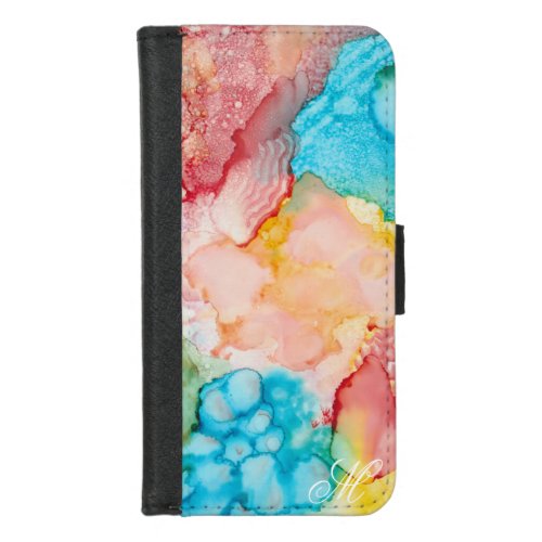 IPhone 87 Wallet Case Colorful Sunburst Design