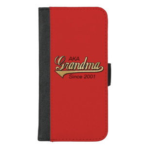 IPhone 8/7 Wallet Case "Grandma/Red" Personalize