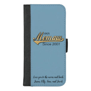 IPhone 8/7 Wallet Case "Memaw/Gld" Personalize