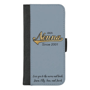IPhone 8/7 Wallet Case "Nonna/Gold" Personalize