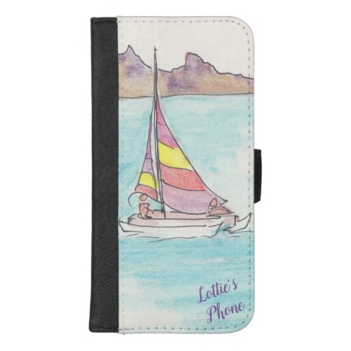 IPhone 87 Wallet Case Sail Boat Personalize