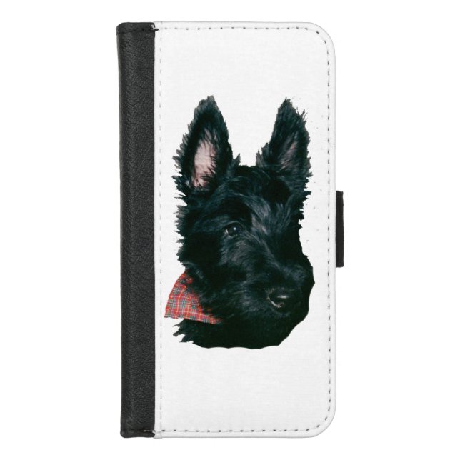 iPhone 8/7 Wallet Case w/ Scottish Terrier (Front)