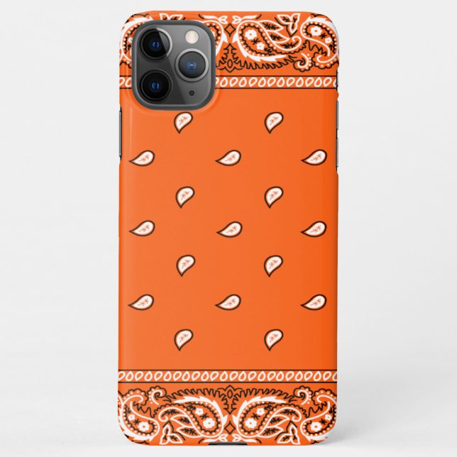iPhone Bandana Orange Phone Case (Back)