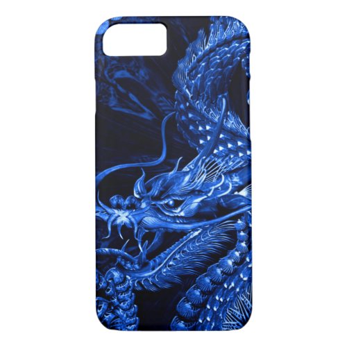 iPhone Blue Chinese Dragon Art Case