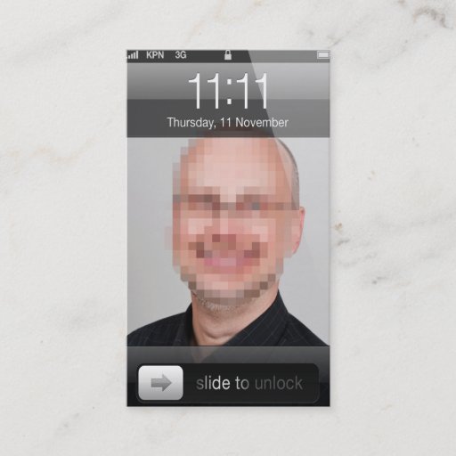 Customizable iphone Business Card