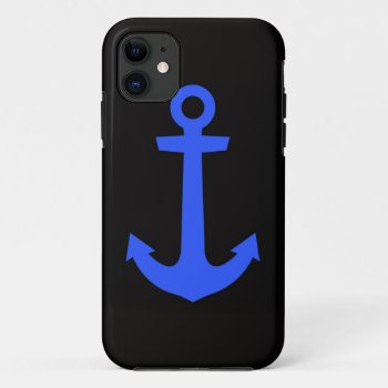 Iphone Case Anchor  Black & Blue by TSlaughterStudio at Zazzle