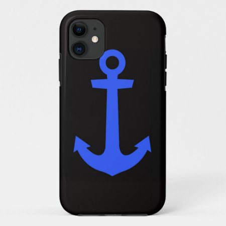 Iphone Case Anchor  Black & Blue