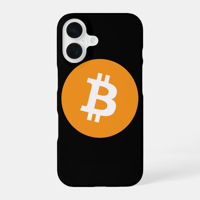 iPhone Case Bitcoin Black Orange Cryptocurrency (Back)