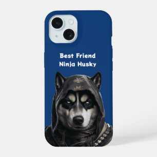 IPhone Case Blue Personalized Ninja Husky