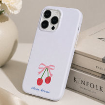 iPhone Case | Cherry Coquette Bow Cute Phone Cover