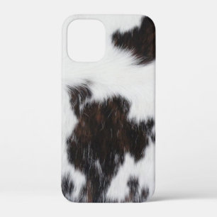 iPhone Case - Cowhide White Brown Black