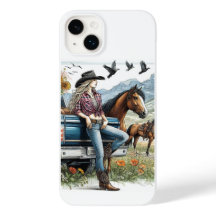 IPhone Case Customizable Cowgirl Art