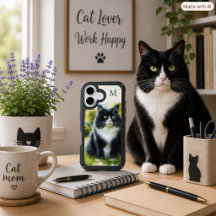 iPhone Case for Cat Lovers, Tuxedo Cat Moms