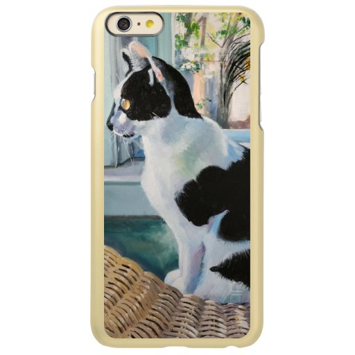 iPhone Case Gold with Kitty Image